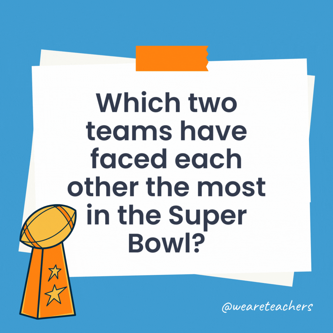 Which two teams have faced each other the most in the Super Bowl? The Pittsburgh Steelers and the Dallas Cowboys have faced each other three times. Which two teams have faced each other the most in the Super Bowl?
The Pittsburgh Steelers and the Dallas Cowboys have faced each other three times.