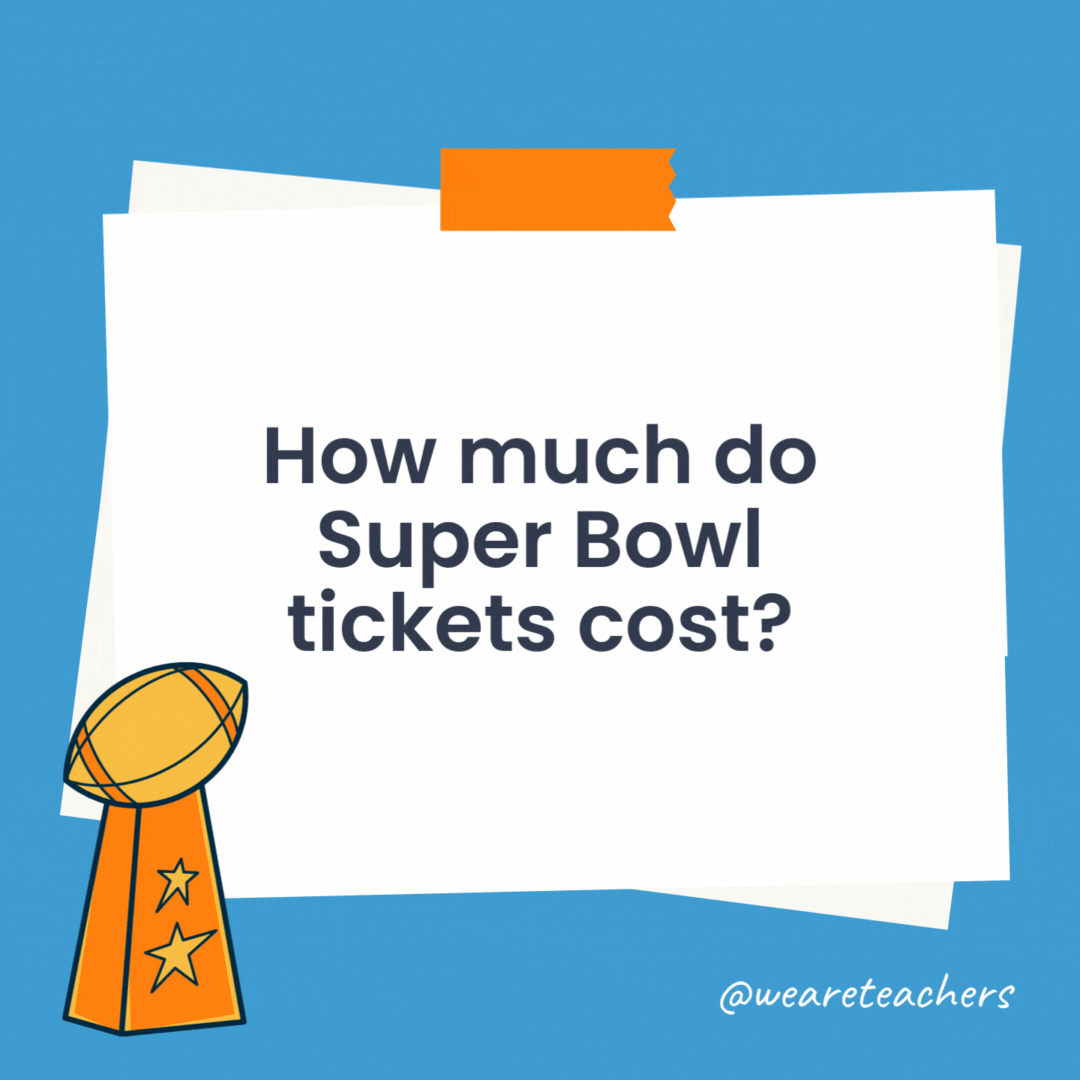 How much do Super Bowl tickets cost? In 2022, for Super Bowl LVII, Ticketmaster listed tickets starting at $6,000 all the way up to $27,500. How much do Super Bowl tickets cost?
In 2022, for Super Bowl LVII, Ticketmaster listed tickets starting at $6,000 all the way up to $27,500.