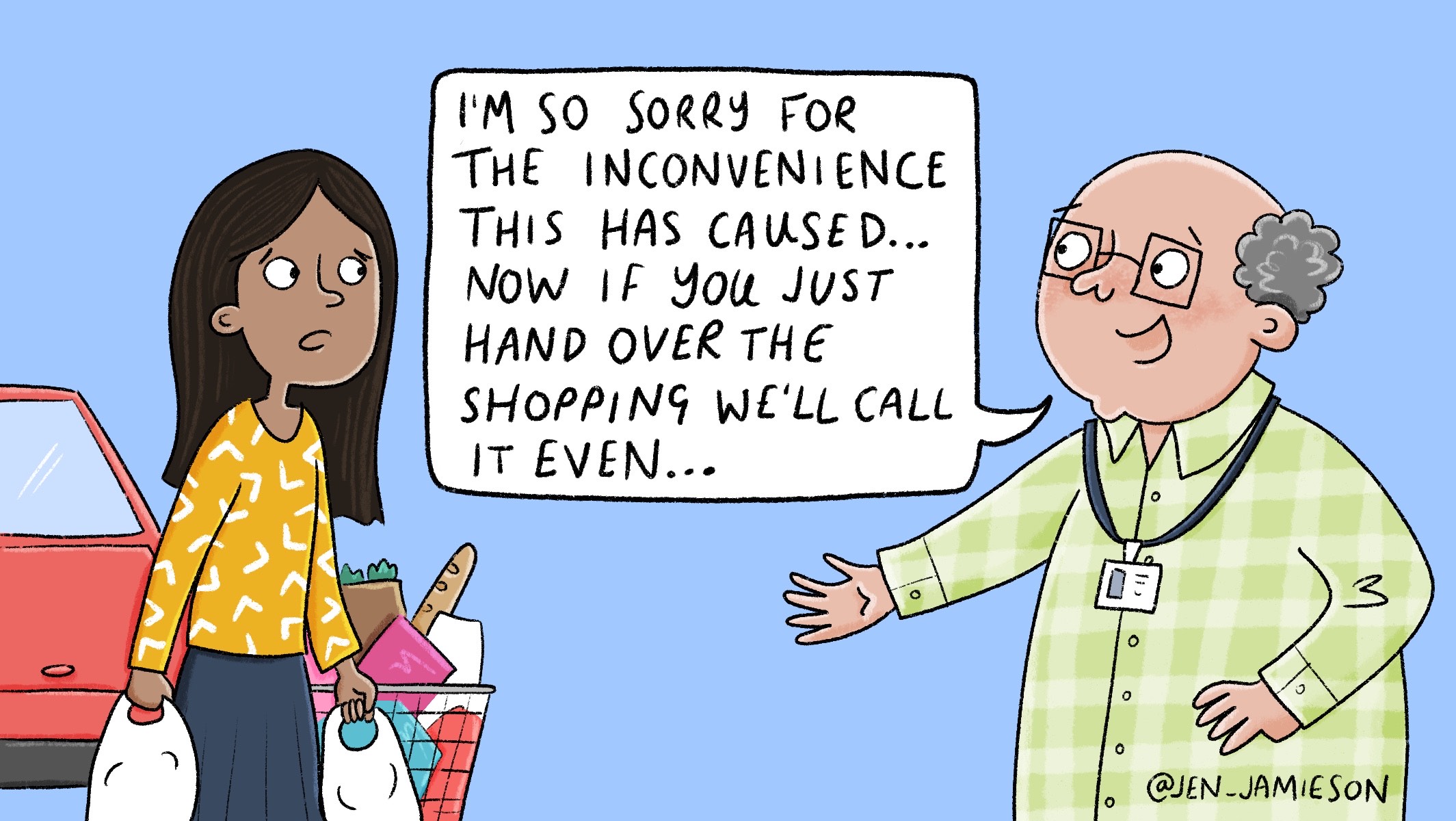 Illustration of teacher dealing with the conundrum: my employer overpaid me and wants it back