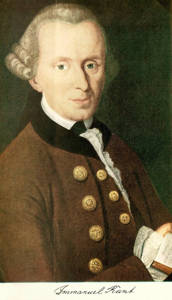 Immanuel Kant Famous philosophers include Immanuel Kant shown here in a painting from the waist up.