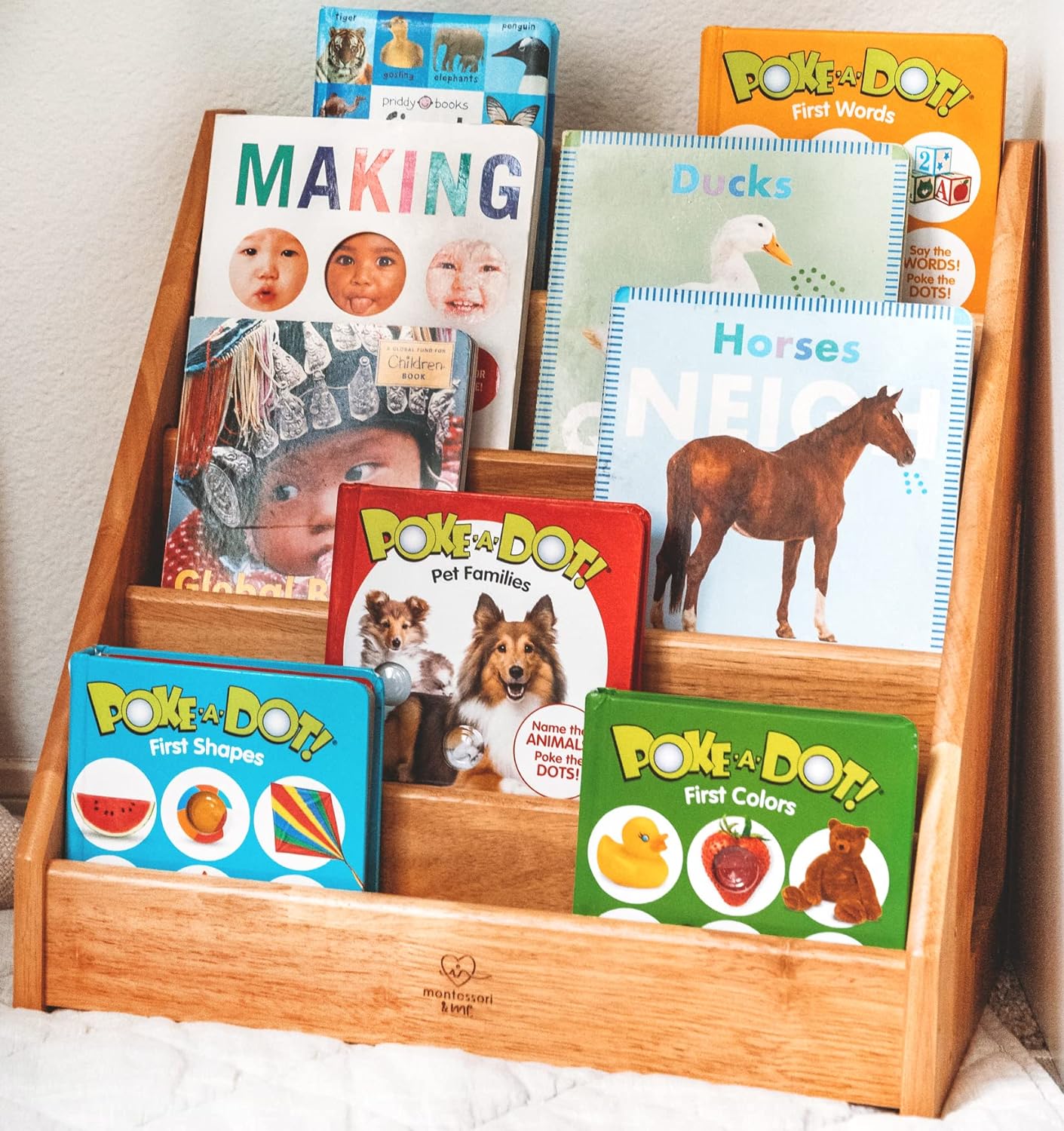 Montessori Bookshelf – Book Display Shelf for Toddler – Forward:Front Facing Bookcase Rack Display Montessori Bookshelf - Book Display Shelf for Toddler - Forward/Front Facing Bookcase Rack Display