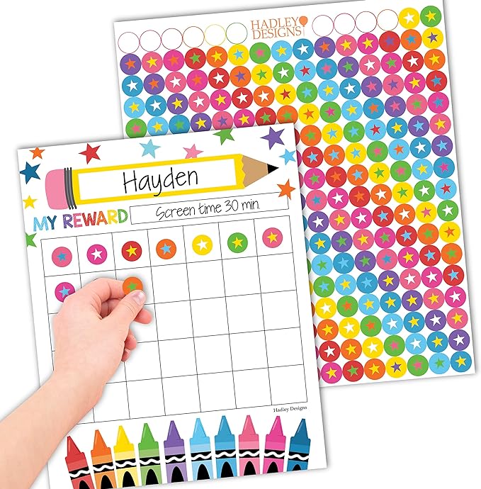 sticker-chart sticker chart for an incentive for kids