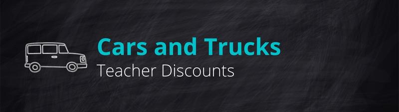 Teacher Discounts 7 Cars and Trucks Teacher Discounts.