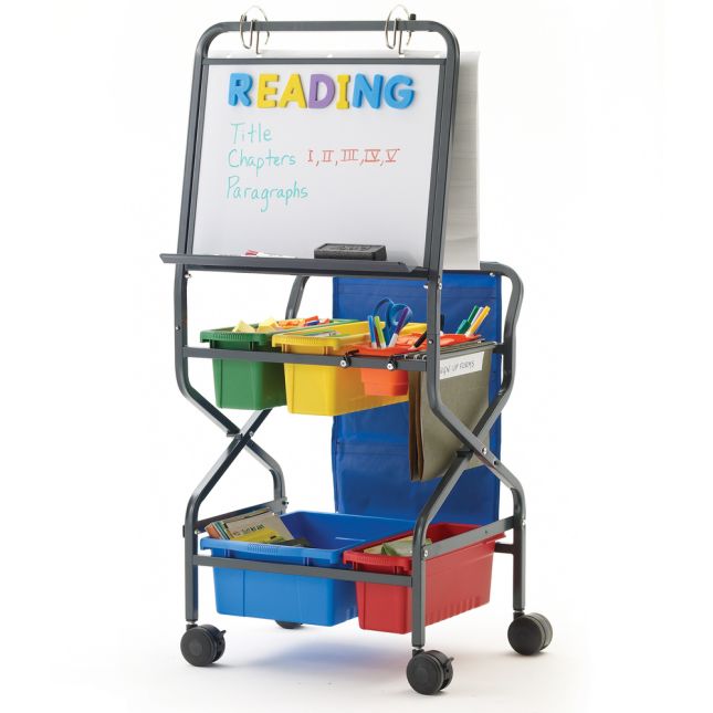 teacher-trolley rolling cart with easel