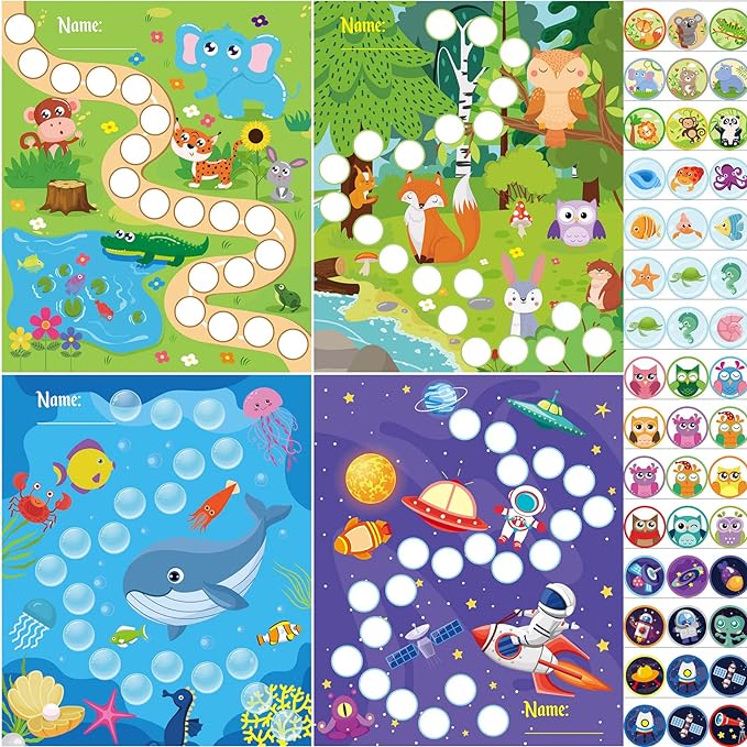 themed-sticker-chart sticker chart with a theme for a reward for kids