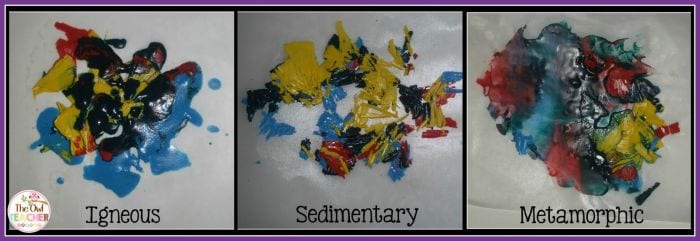 Third Grade Science Crayon Rocks The Owl Teacher Crayon shavings melted and pressed together to simulate types of rocks