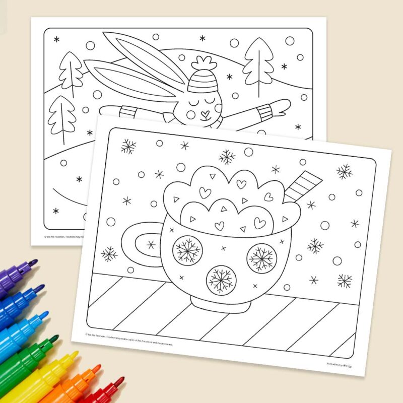 Winter coloring pages