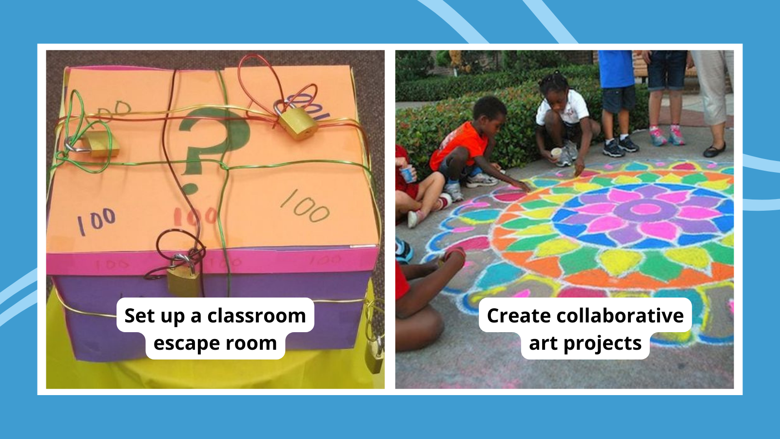 Collage of social emotional learning activities